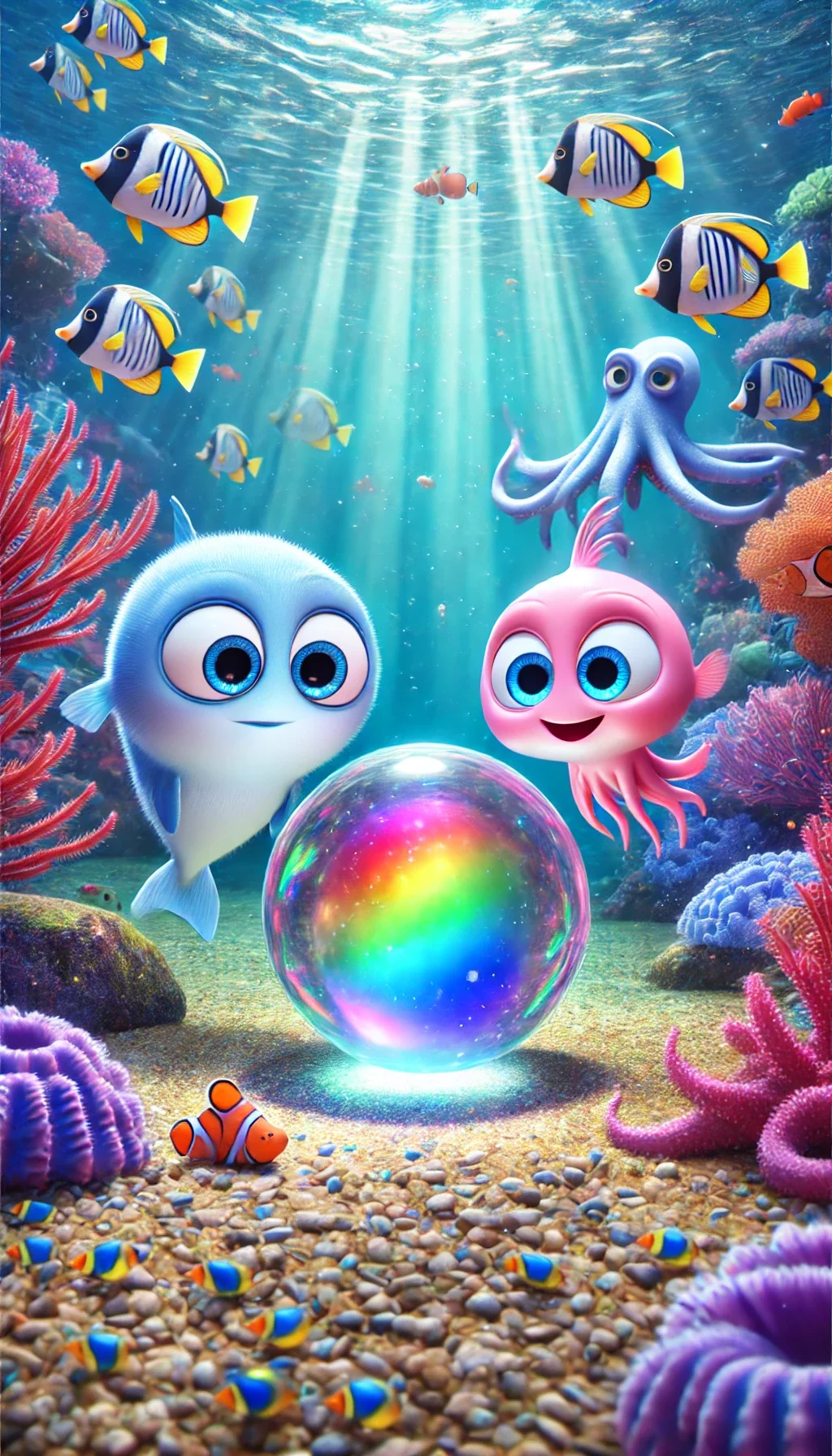 🐠 Glupi, Tina y la canica mágica - Dos amigos encuentran algo especial en el fondo del mar y aprenden una valiosa lección.